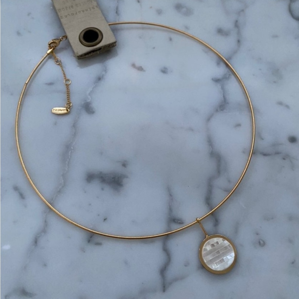 Anthropologie Mother of Pearl Pendant Necklace